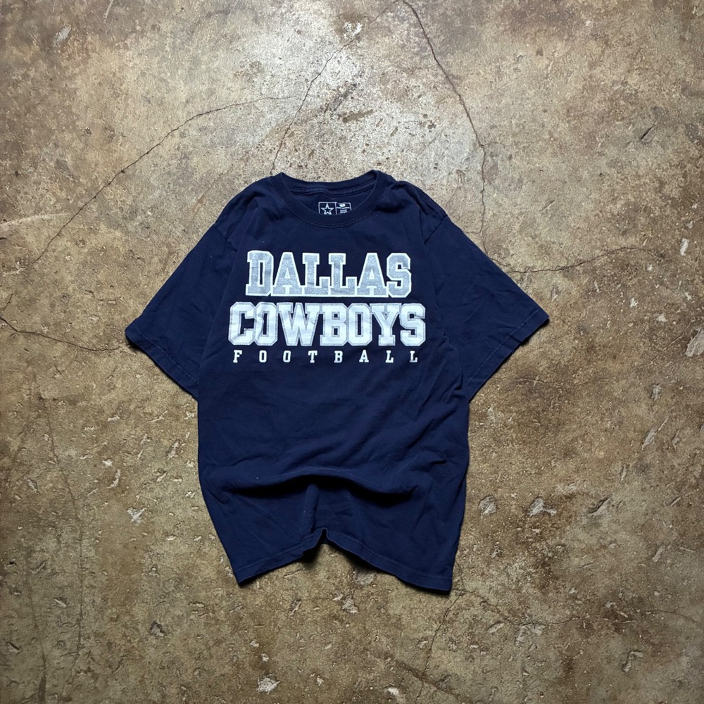 Dallas Cowboys Team Apparel Navy Blue Graphic T-Shirt Mens Size S NFL Football